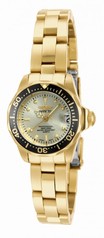 Invicta Pro Diver Champagne Dial 18kt Gold Ion-plated Ladies Watch 14987