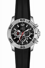 Invicta Pro Diver Chronograph Black Dial Black Silicone Men's Watch 20294