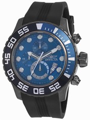 Invicta Pro Diver Chronograph Blue Dial Black Polyurethane Men's Watch 19248