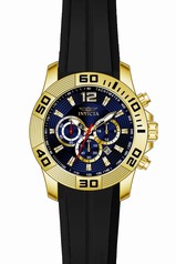 Invicta Pro Diver Chronograph Blue Dial Black Silicone Men's Watch 20299