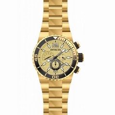 Invicta Pro Diver Chronograph Champagne Dial Gold-plated Men's Watch 80243