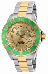 Invicta Pro Diver GMT Gold Dial Two-tone Men's Watch 18245