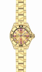 Invicta Pro Diver Gold Dial Gold-plated Ladies Watch 19821