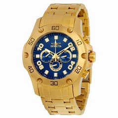 Invicta Pro Diver Multi-Function Blue Dial Yellow Gold-plated Men's Watch 19228