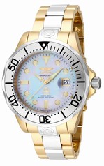 Invicta Pro Diver White Mother of Pearl Dial Two-tone Men's Watch 16035