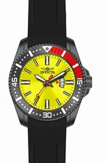 Invicta Pro Diver Yellow Dial Black Polyurethane Men's Watch 21448