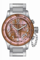 Invicta Russian Diver Chronograph Black Dial 18kt Rose Gold Ion-plated Men's Watch 15557