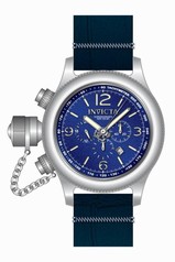 Invicta Russian Diver Chronograph Blue Dial Blue Leather Men's Watch 18575