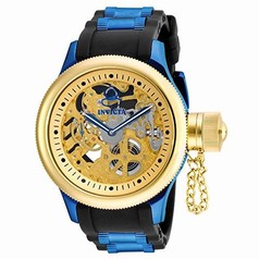 Invicta Russian Diver Mechanical Black Polyurethane Men's Watch 17269