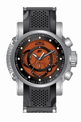 Invicta S1 Rally Chronograph Black and Orange Carbon Fiber Dial Stainless Steel and Black Polyurethane Men's Watch 19322