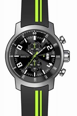 Invicta S1 Rally Chronograph Black Dial Black Silicone Men's Watch 20217