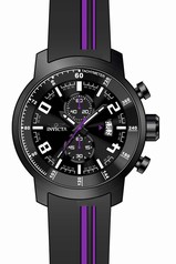 Invicta S1 Rally Chronograph Black Dial Black Silicone Men's Watch 20219
