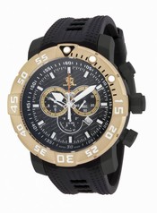 Invicta Sea Base Chronograph Black Dial Black Polyurethane Men's Watch 14286