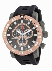 Invicta Sea Base Chronograph Gunmetal Dial Black Polyurethane Men's Watch 14260