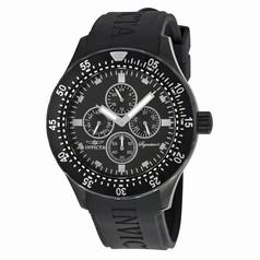 Invicta Signature II Black Dial Black Stainless Steel Black Rubber Men's Watch 7404