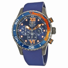 Invicta Signature II Chronograph Blue Dial Black Polyurethane Men's Watch 7506