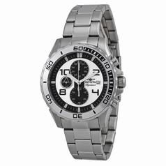 Invicta Signature II Chronograph Silver-tone and Black Dial Stainless Steel Men's Watch 7388