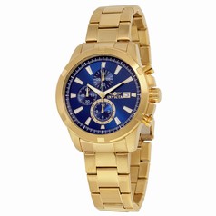 Invicta Specialty Chronograh Blue Dial Gold Ion-plated Men's Watch 19223