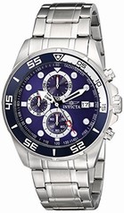 Invicta Specialty Chronograph Blue Dial Stainless Steel Men's Watch 17013