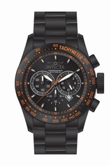 Invicta Speedway Chronograph Black Dial Black Ion-plated Men's Watch 19295