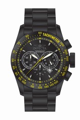 Invicta Speedway Chronograph Black Dial Black Ion-plated Men's Watch 19297