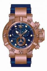 Invicta Subaqua Chronograph Blue Dial Blue Polyurethane Men's Watch 15804