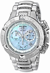 Invicta Subaqua Chronograph Light Blue Mother of Pearl Dial Stainless Steel Ladies Watch 17221