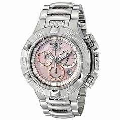 Invicta Subaqua Chronograph Pink Mother of Pearl Dial Stainless Steel Ladies Watch 17220