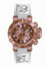 Invicta Subaqua Chronograph Rose Dial Black Silicone Men's Watch 16878