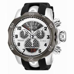 Invicta Subaqua Chronograph Silver Carbon Fiber Dial Black Polyurethane Men's Watch 16310