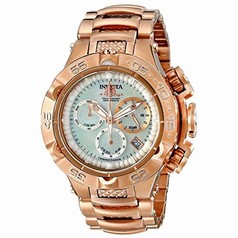 Invicta Subaqua Chronograph White Mother of Pearl Dial Rose Gold-plated Ladies Watch 17224