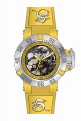 Invicta Subaqua Mechanical Yellow Skeleton Yellow Silicone Ladies Watch 17132