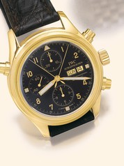 IWC Pilot's Watch Doppelchronograph Gold Black English (IW3711-15)