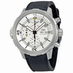 IWC Aquatimer Chronograph Silver Dial Black Rubber Men's Watch IW376801
