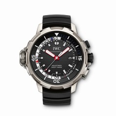 IWC Aquatimer Deep Three Black Dial Rubber Strap Men's Watch IW355701