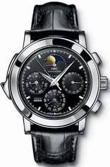 IWC Grande Complication Black DIal Chronograph Black Leather Men's Watch IW377017