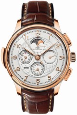 IWC Grande Complication Silver Dial 18k Rose Gold Brown Leather Automatic Men's Watch IW377402