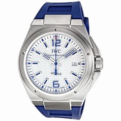 IWC Ingenieur Mission Earth White Dial Blue Rubber Strap Automatic Men's Watch IW323608