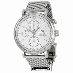 IWC Portofino Silver Plated Dial Stainless Steel Chronograph Men's Watch IW391009