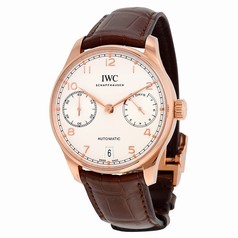 IWC Portugieser White Dial 18 Carat Red Gold Automatic Men's Watch IW500701