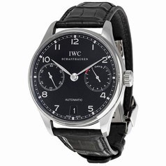 IWC Portuguese Automatic Black Dial Steel Black Men's Watch IW500109