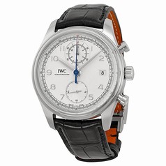 IWC Portuguese Chronograph Classic Silver Dial Leather Strap Automatic Men's Watch IW390403