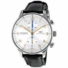 IWC Portuguese Silver Dial Chronograph Mechanical Men's Watch 3714-45