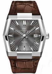 IWC Vintage Da Vinci Grey Dial 18kt White Gold Brown Leather Men's Watch IW546104