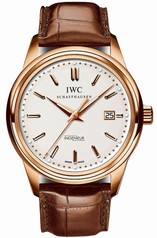 IWC Vintage Ingenieur Silver Dial 18kt Rose Gold Brown Leather Men's Watch IW323303