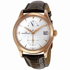 Jaeger Le Coultre Master Dual Time Silver Dial Automatic Men's Watch Q1622430