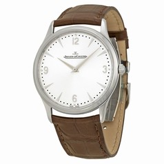 Jaeger Le Coultre Master Ultra Thin Silver Dial Brown Leather Men's Watch Q1348420