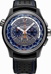 Jaeger LeCoultre Amvox5 Grey and Blue Dial GMT Men's Watch Q193J480