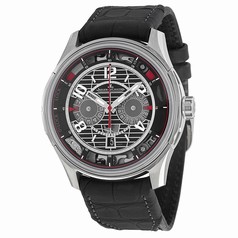 Jaeger LeCoultre AMVOX7 Chronograph Black Dial Calfskin Leather Automatic Men's Watch Q194T470