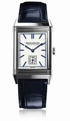 Jaeger Lecoultre Grande Reverso Ultra Thin 1948 Manual Wind Silver Dial Black Leather Men's Watch Q278852J